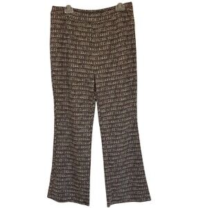 Versona Womens Chic Tweed Look Pull On Flare Dress Pants Size M‎ Career Office